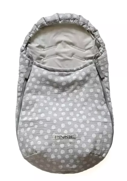 Muslin Grey Dots BIO bundazsák  0-12hónap